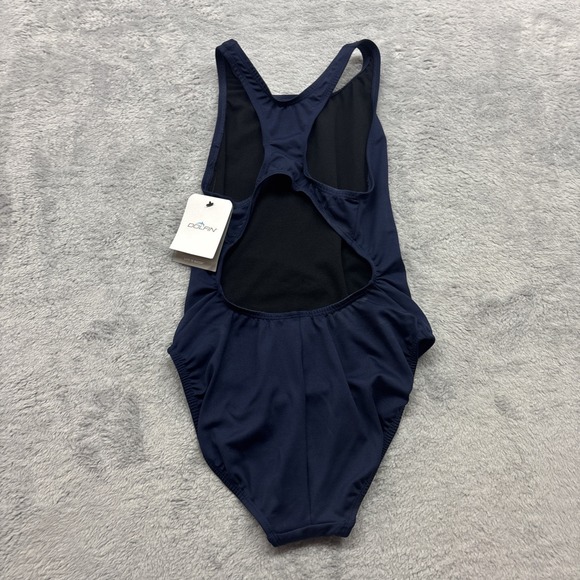 Dolfin Swimsuit Women's Size 36 Ocean Basic Navy Performance Back 1 PC 7482S - Picture 4 of 4